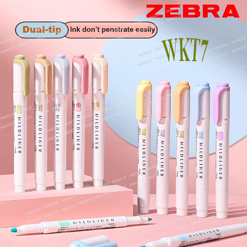 Zebra Pen Mildliner - Stylo surligneur zèbre WKT7 MILD LINER,