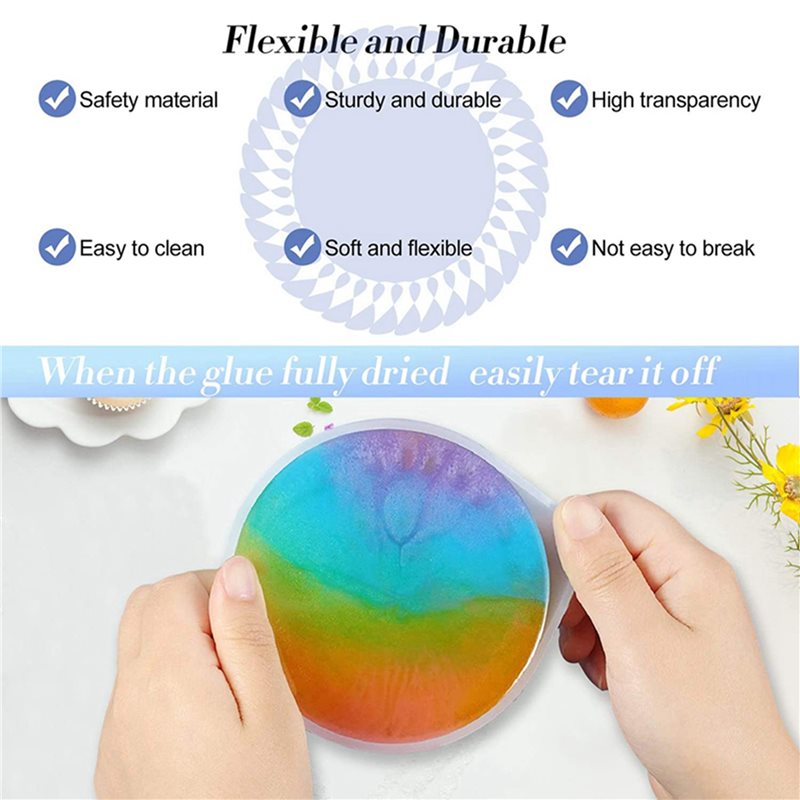 Moules en silicone ronds pour  - Coaster Mold Round avis et prix
