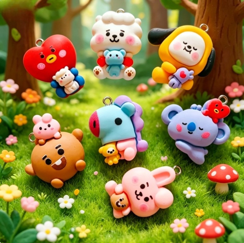 Breloques en résine BT21, 7 pi - Resin Craft Projects avis et prix