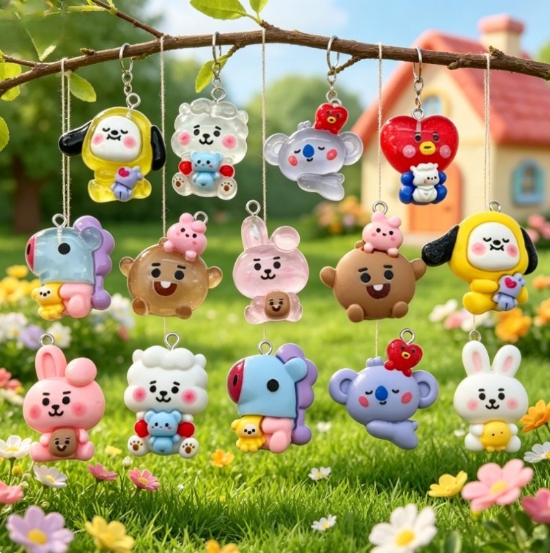 Breloques en résine BT21, 7 pi - Resin Craft Projects avis et prix
